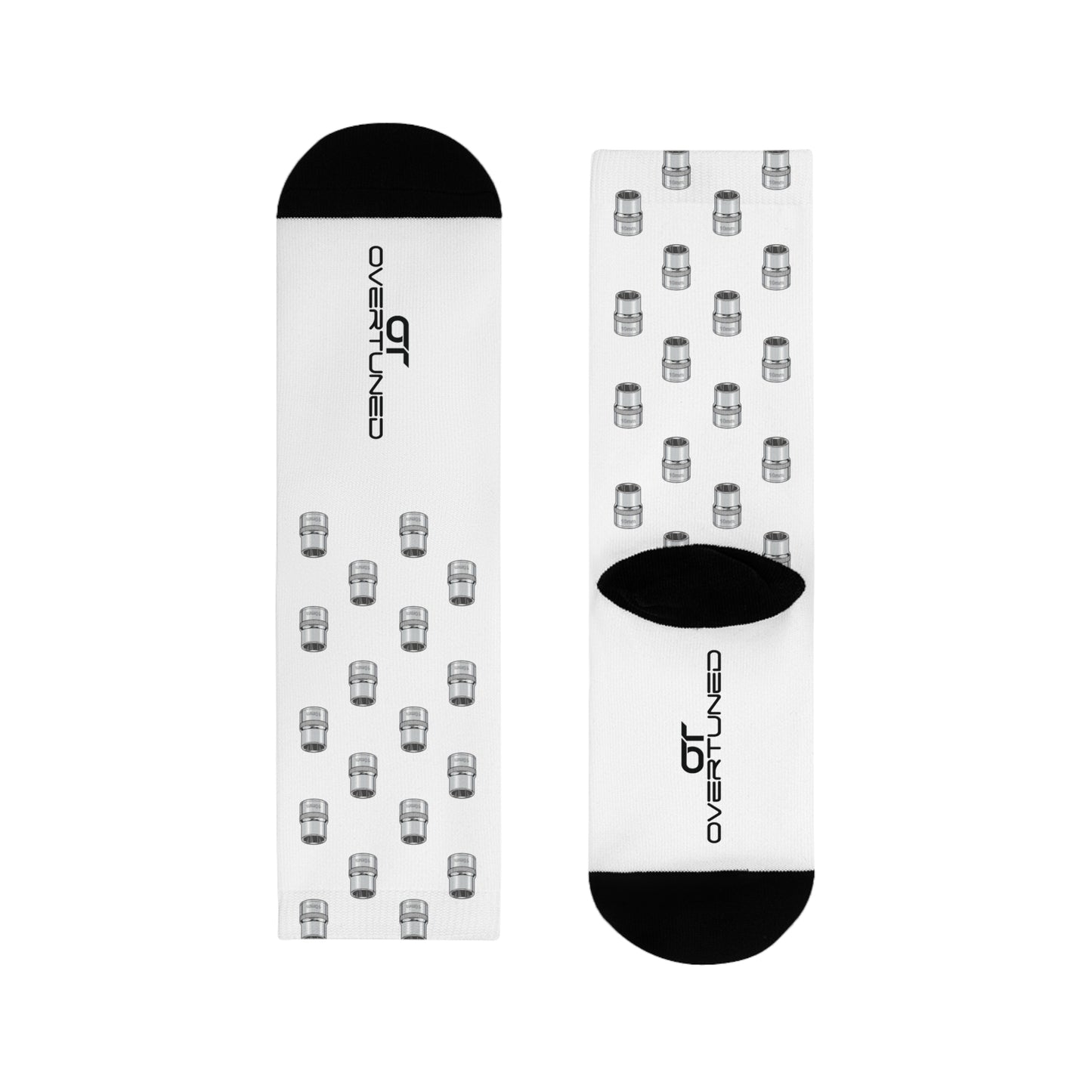 Overtuned 10mm Socket Socks White