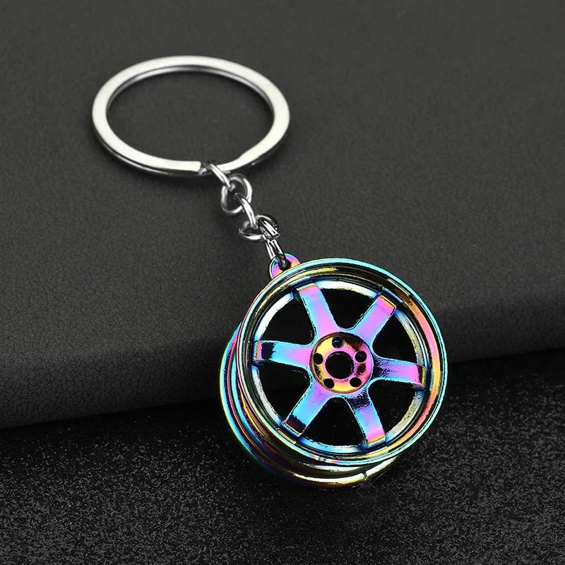 Overtuned Streets Wheel Rim Keychain Keyring