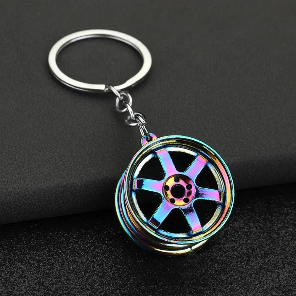Overtuned Streets Wheel Rim Keychain Keyring