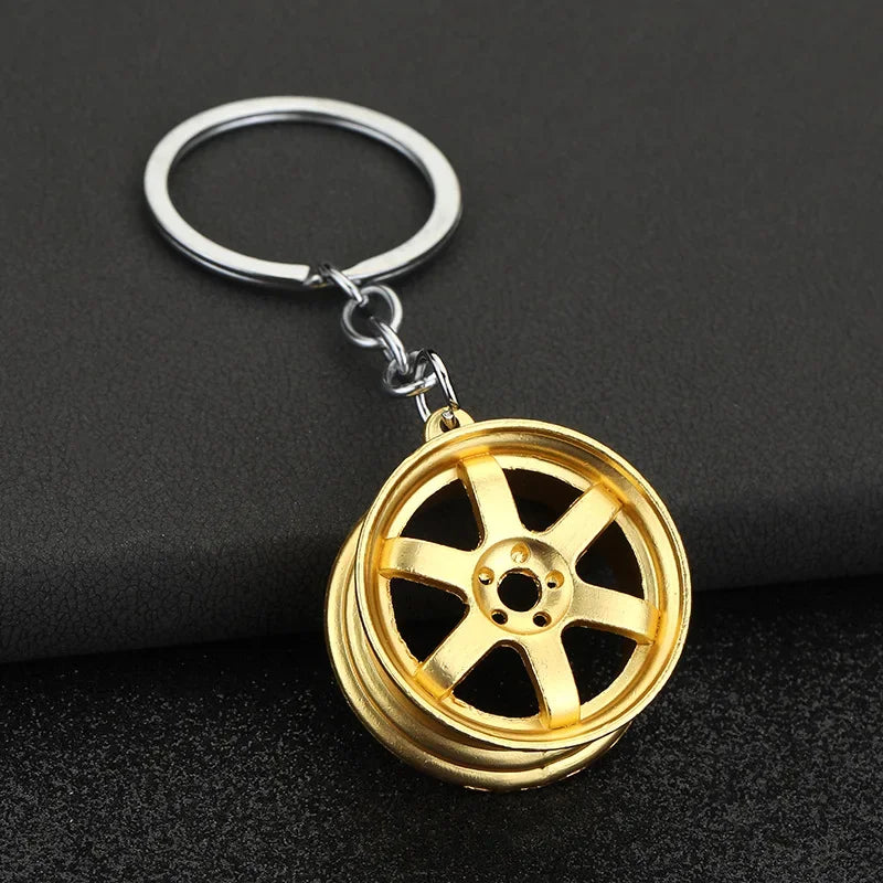 Overtuned Streets Wheel Rim Keychain Keyring