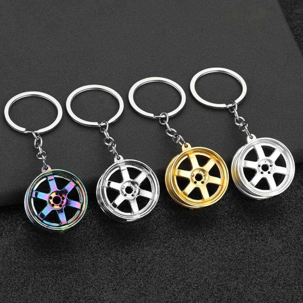 Overtuned Streets Wheel Rim Keychain Keyring