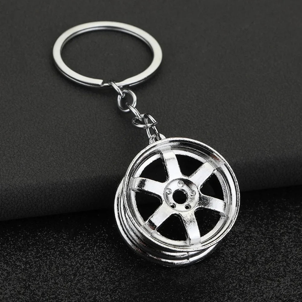 Overtuned Streets Wheel Rim Keychain Keyring
