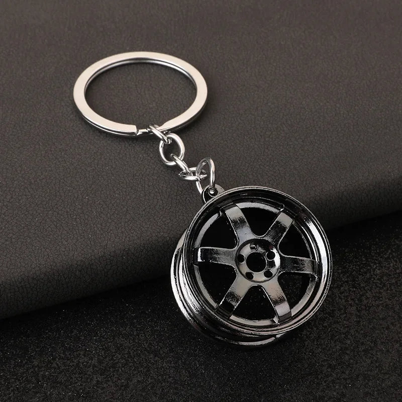 Overtuned Streets Wheel Rim Keychain Keyring