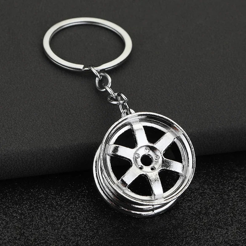 Overtuned Streets Wheel Rim Keychain Keyring
