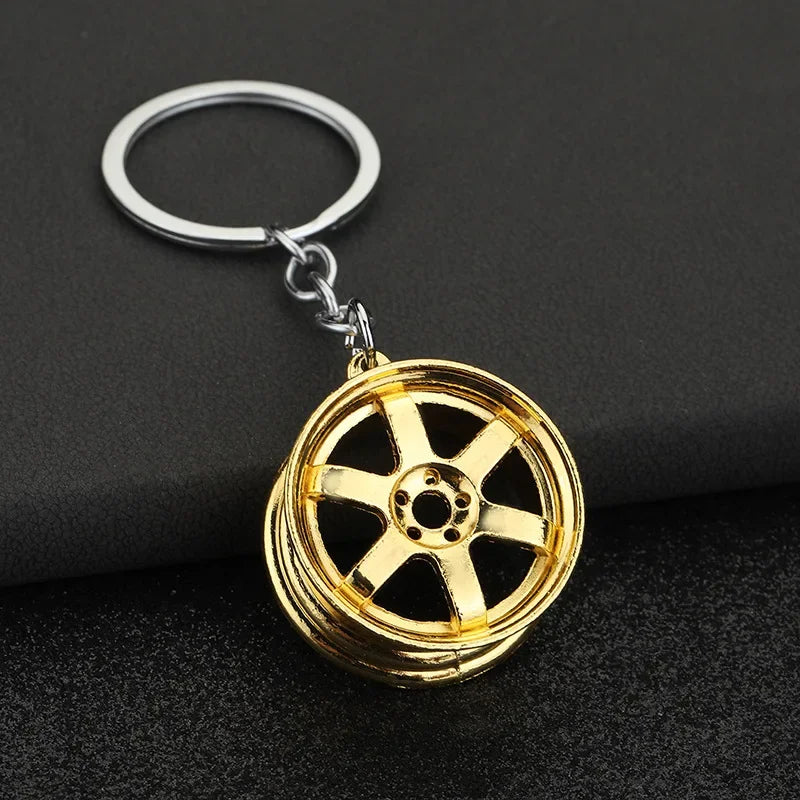 Overtuned Streets Wheel Rim Keychain Keyring