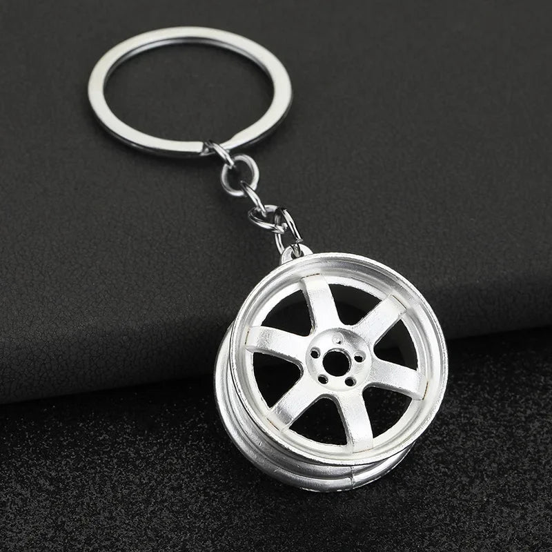 Overtuned Streets Wheel Rim Keychain Keyring