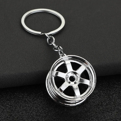 Overtuned Streets Wheel Rim Keychain Keyring
