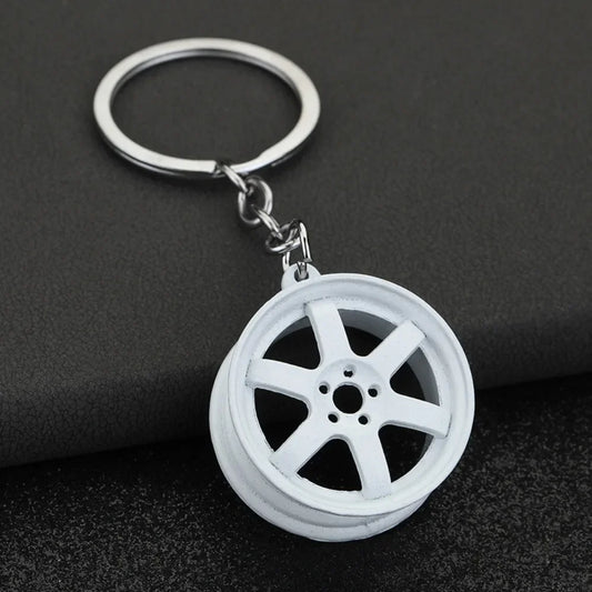 Overtuned Streets Wheel Rim Keychain Keyring