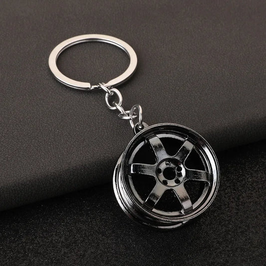 Overtuned Streets Wheel Rim Keychain Keyring