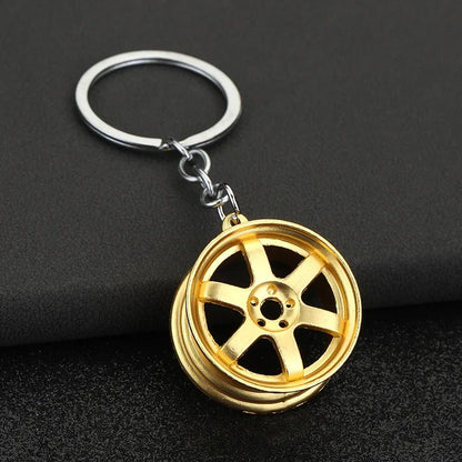 Overtuned Streets Wheel Rim Keychain Keyring