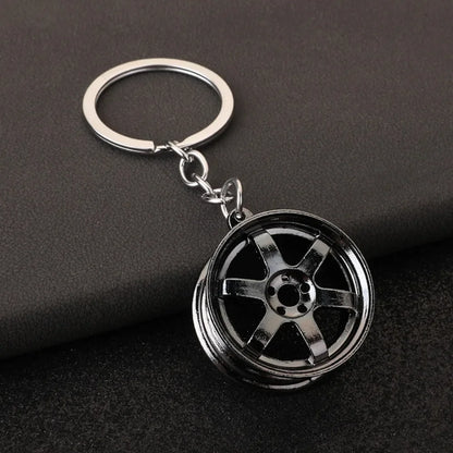 Overtuned Streets Wheel Rim Keychain Keyring