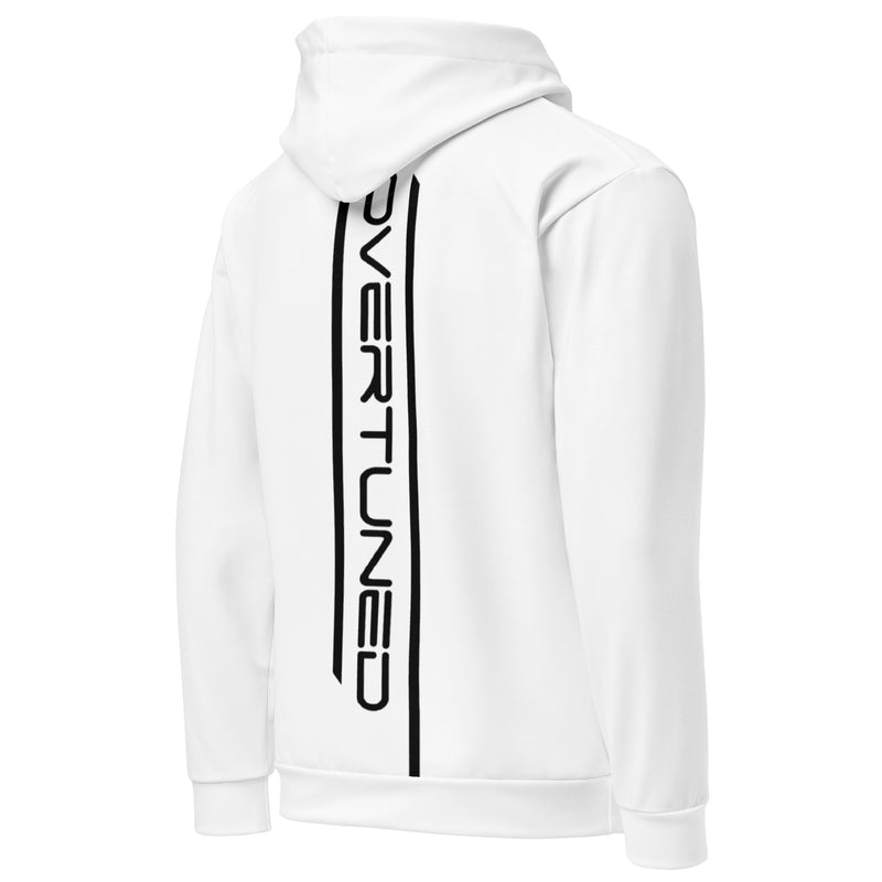 Unisex Cotton Hoodie featuring Overtuned logo on the back, designed for style and comfort in premium quality.