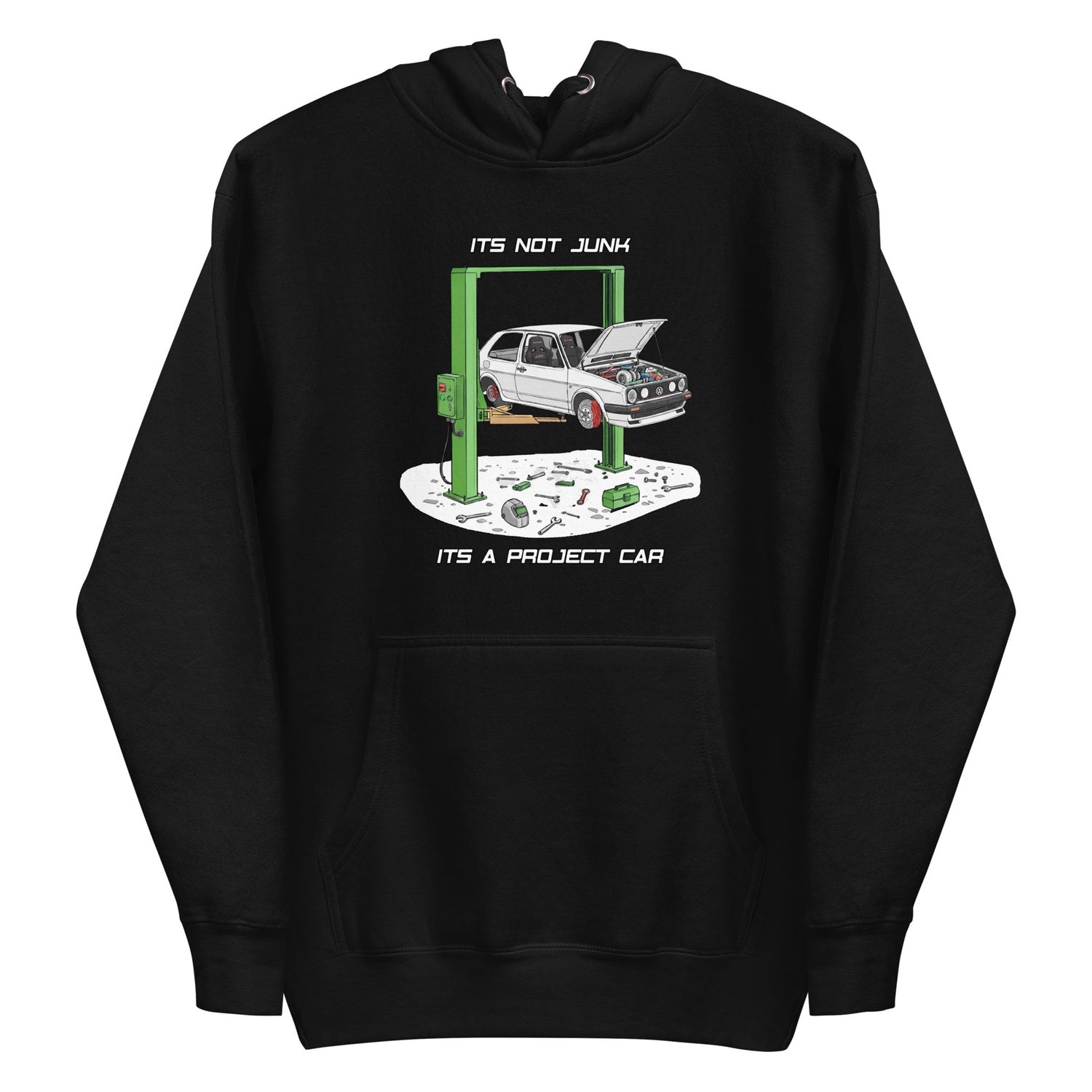 Black graphic Unisex Hoodie product mockup