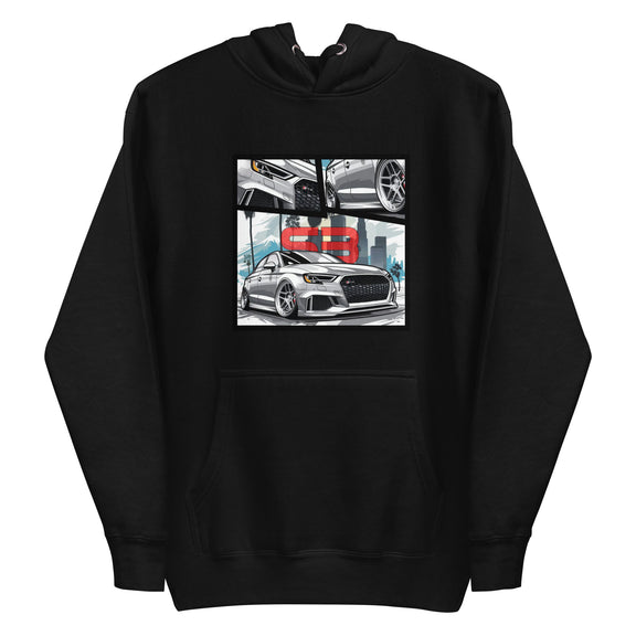 Organic Cotton Kids T-Shirt hoodie mockup in black color