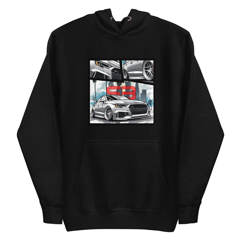 Organic Cotton Kids T-Shirt hoodie mockup in black color