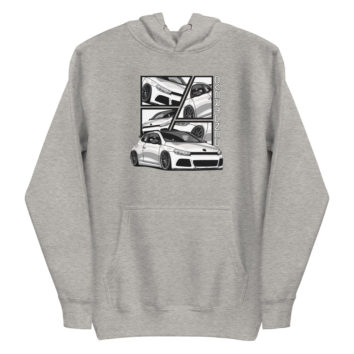 Light Grey Unisex Hoodie with print mockup