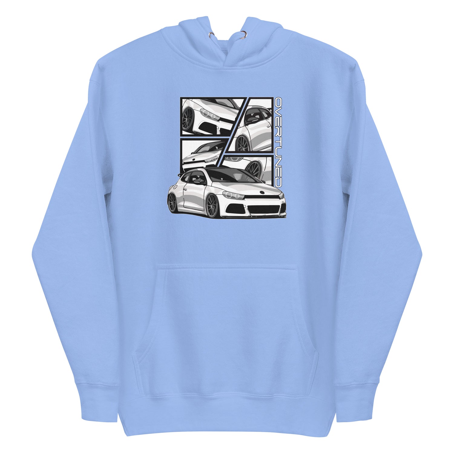 Sky Blue Unisex Hoodie with print mockup