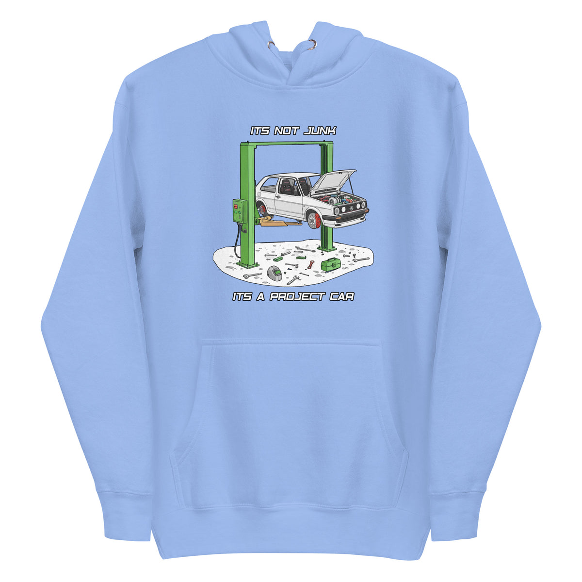 Blue Unisex Hoodie product mockup