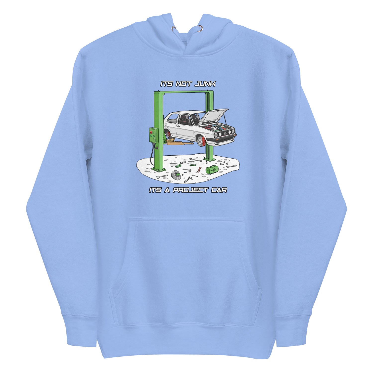 Blue Unisex Hoodie product mockup