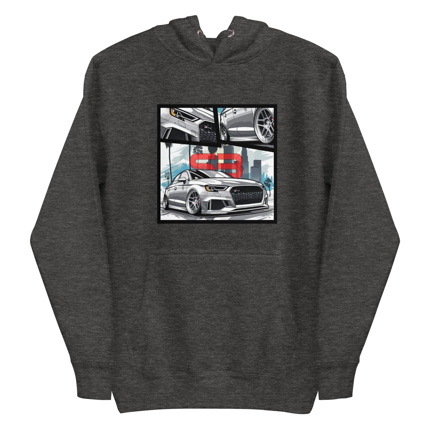 Organic Cotton Kids T-Shirt mockup in dark gray color