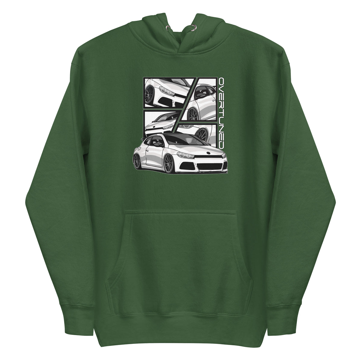 Green Unisex Hoodie with print mockup