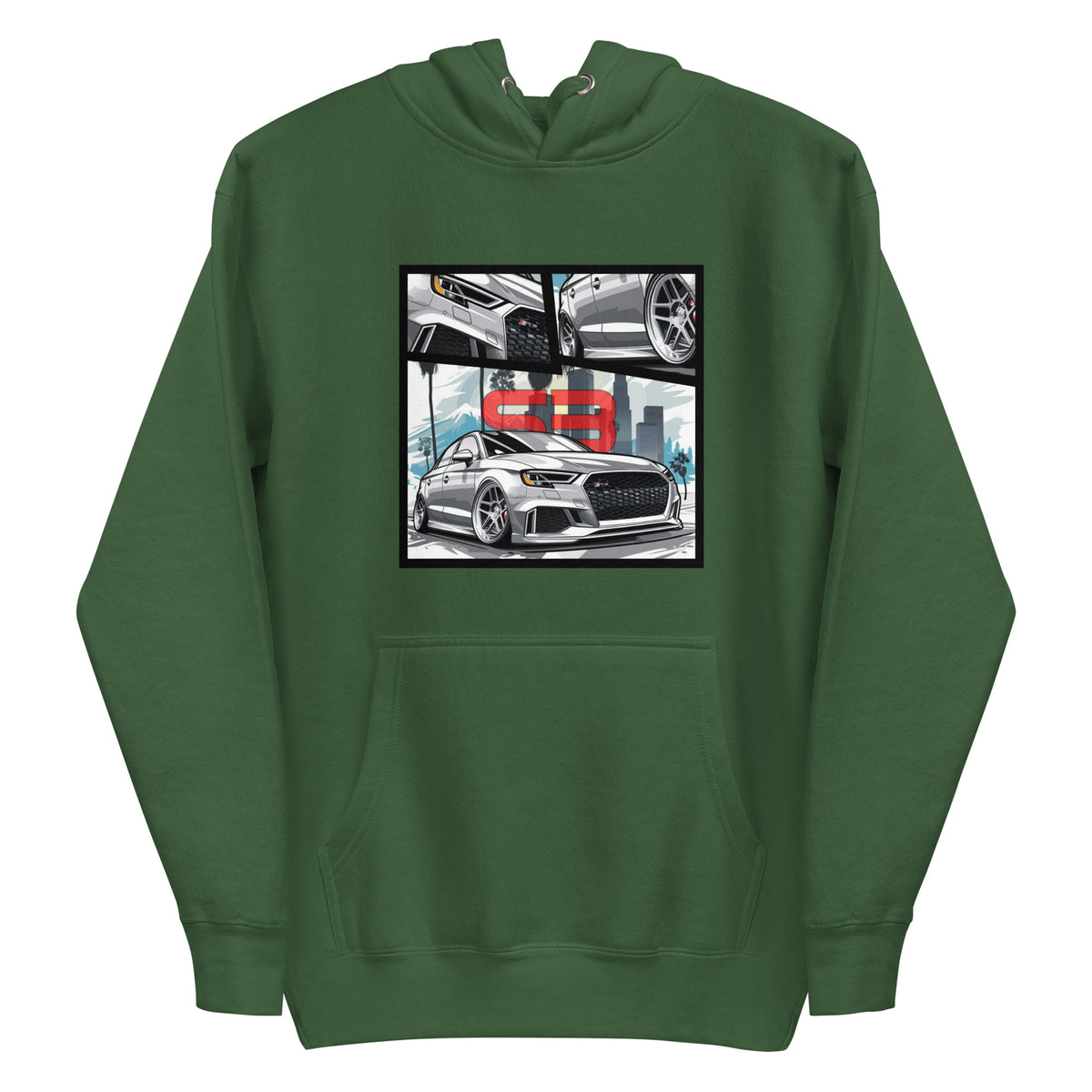 Organic Cotton Kids T-Shirt mockup in green color