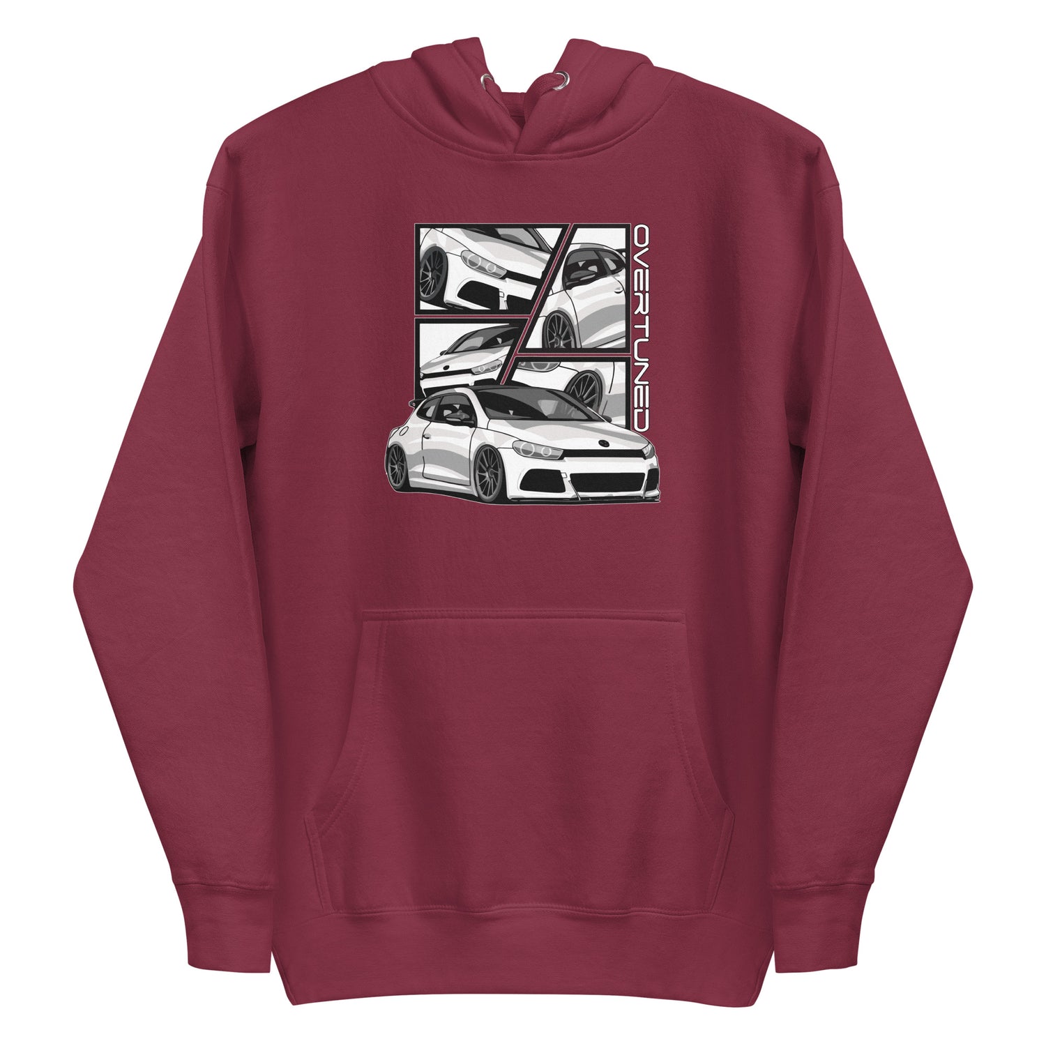 Maroon Unisex Hoodie with print mockup
