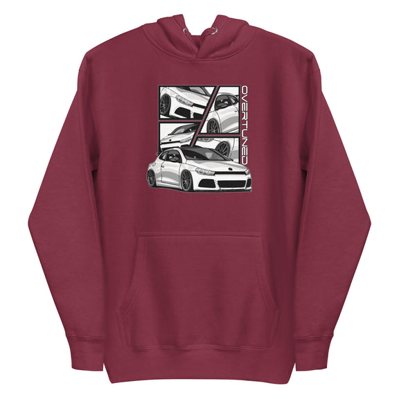 Maroon Unisex Hoodie with print mockup