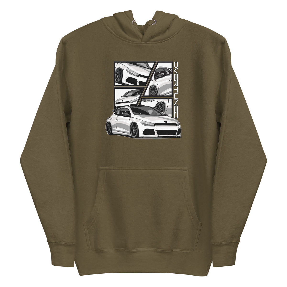 Khaki Unisex Hoodie with print mockup