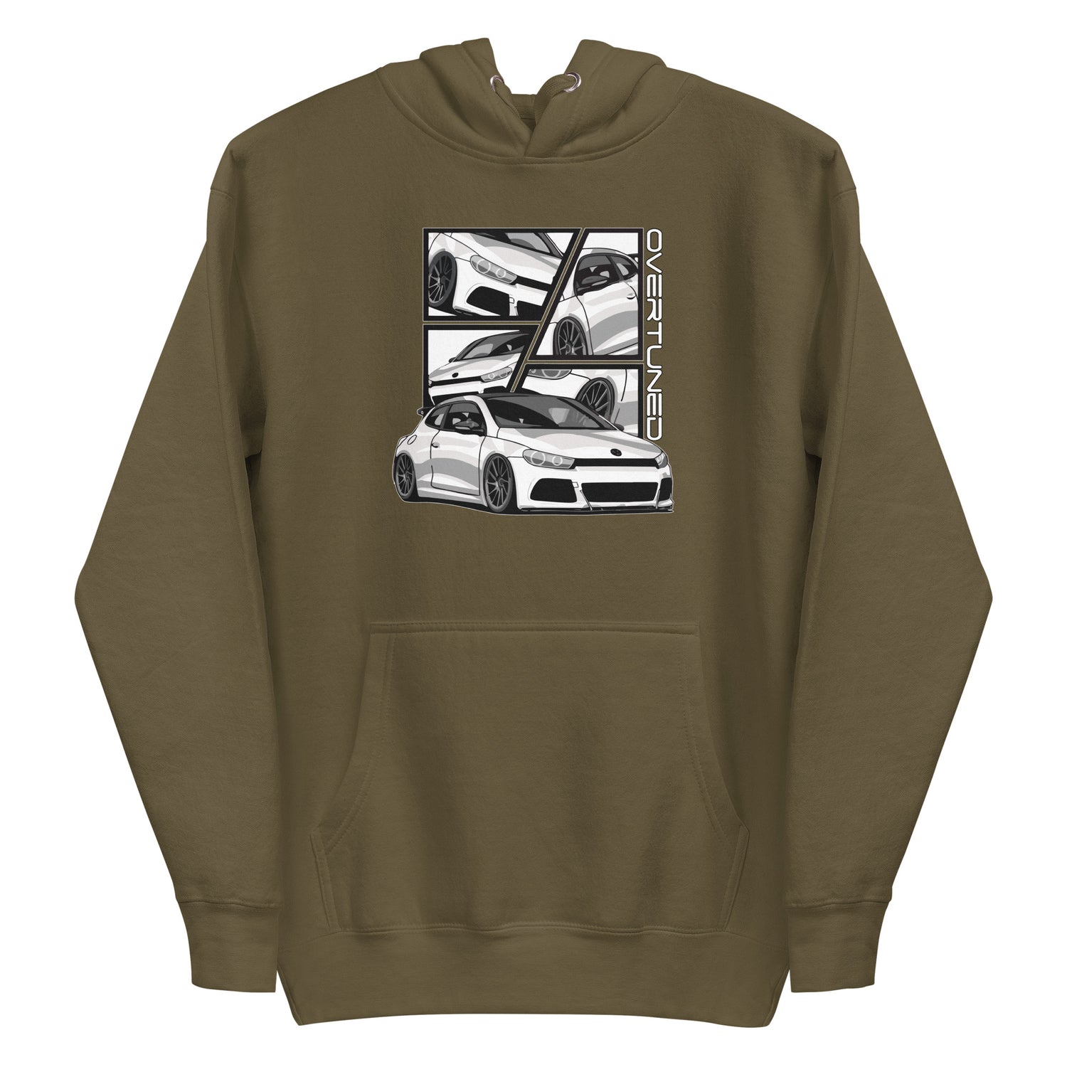 Khaki Unisex Hoodie with print mockup