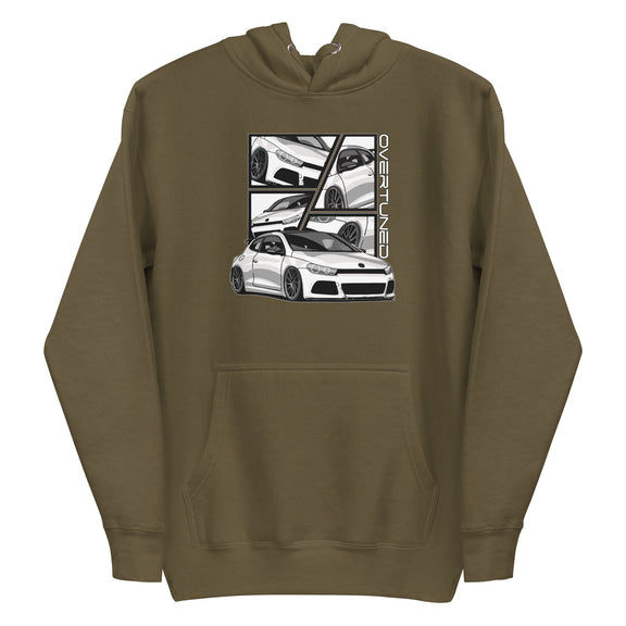 Khaki Unisex Hoodie with print mockup