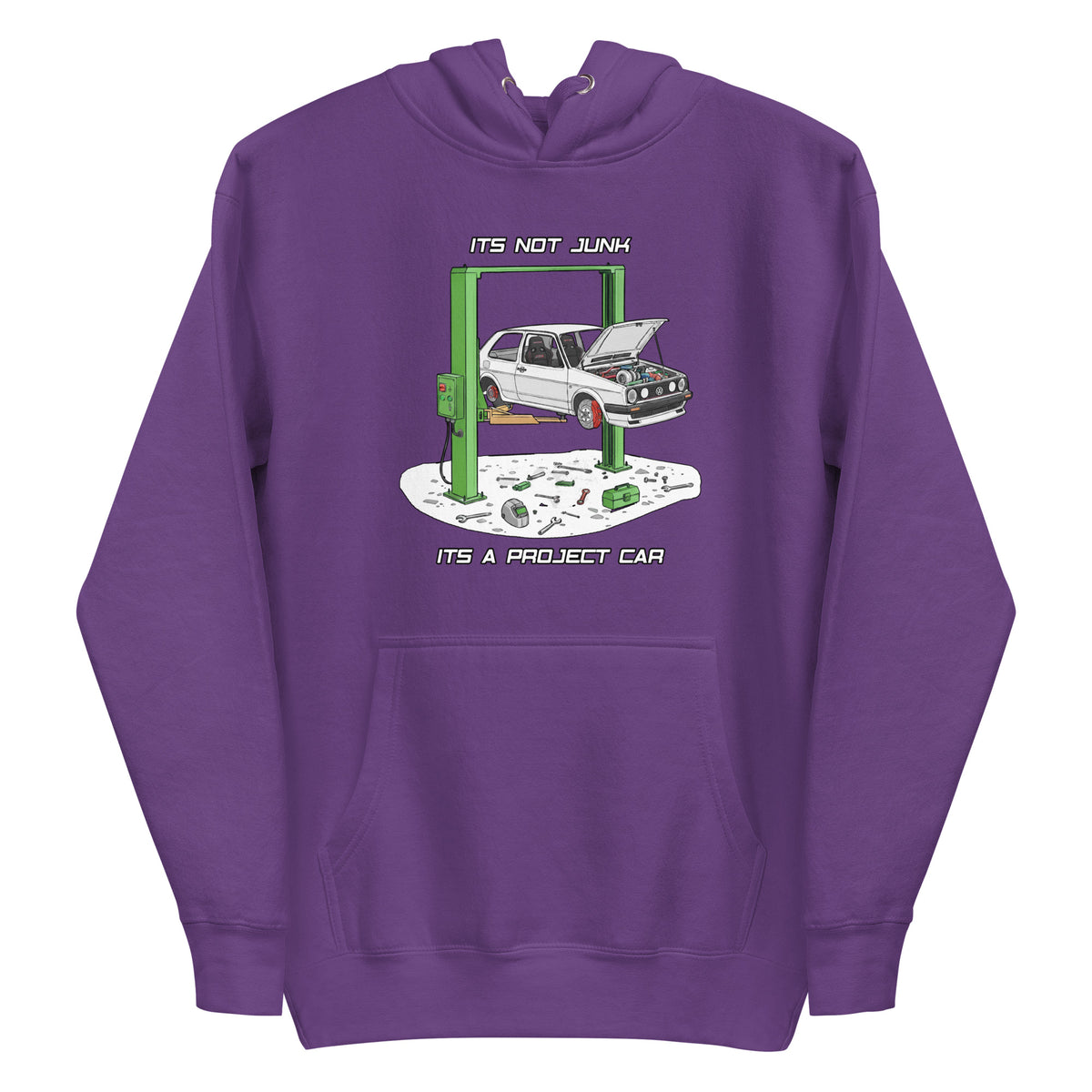 Purple graphic Unisex Hoodie product mockup