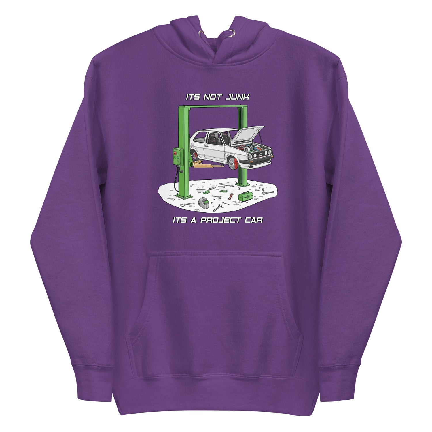 Purple graphic Unisex Hoodie product mockup