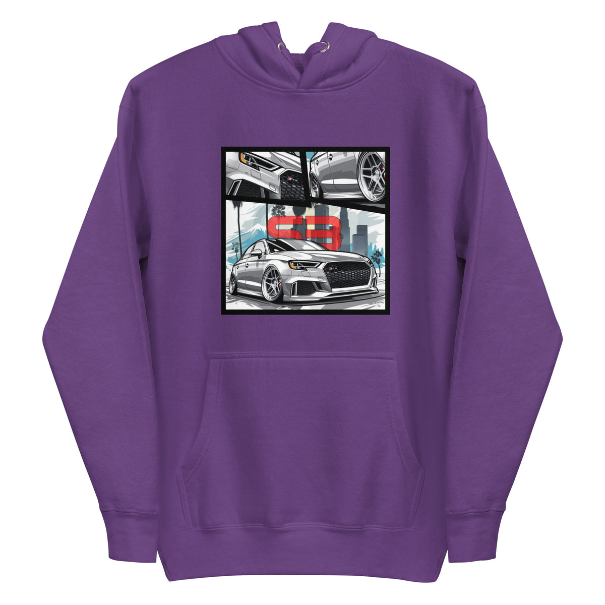 Organic Cotton Kids T-Shirt mockup in purple color