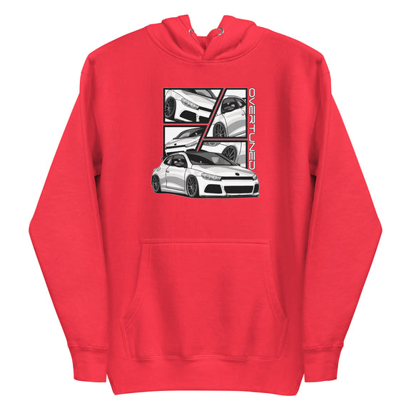 Red Unisex Hoodie with print mockup