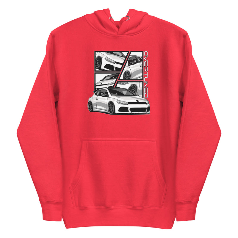 Red Unisex Hoodie with print mockup