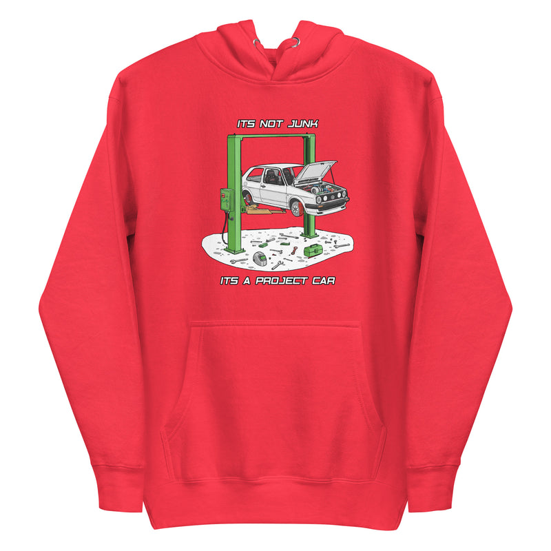 Red graphic Unisex Hoodie product mockup