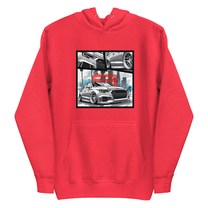 Organic Cotton Kids T-Shirt mockup in red color