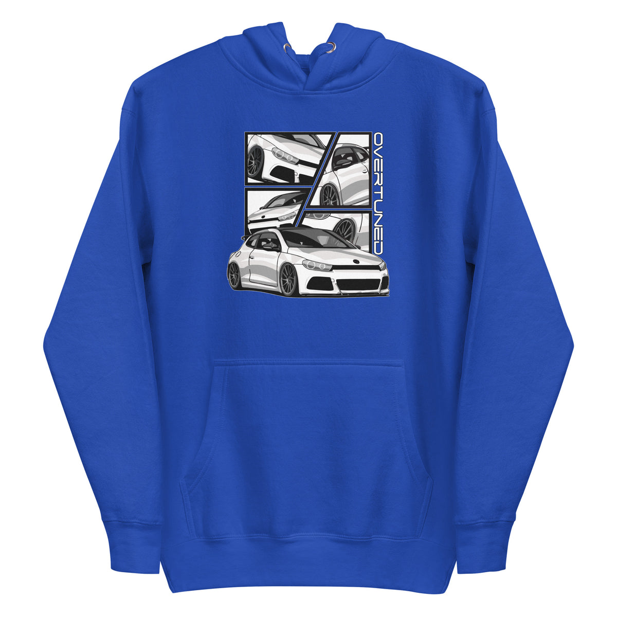 Blue Unisex Hoodie with print mockup