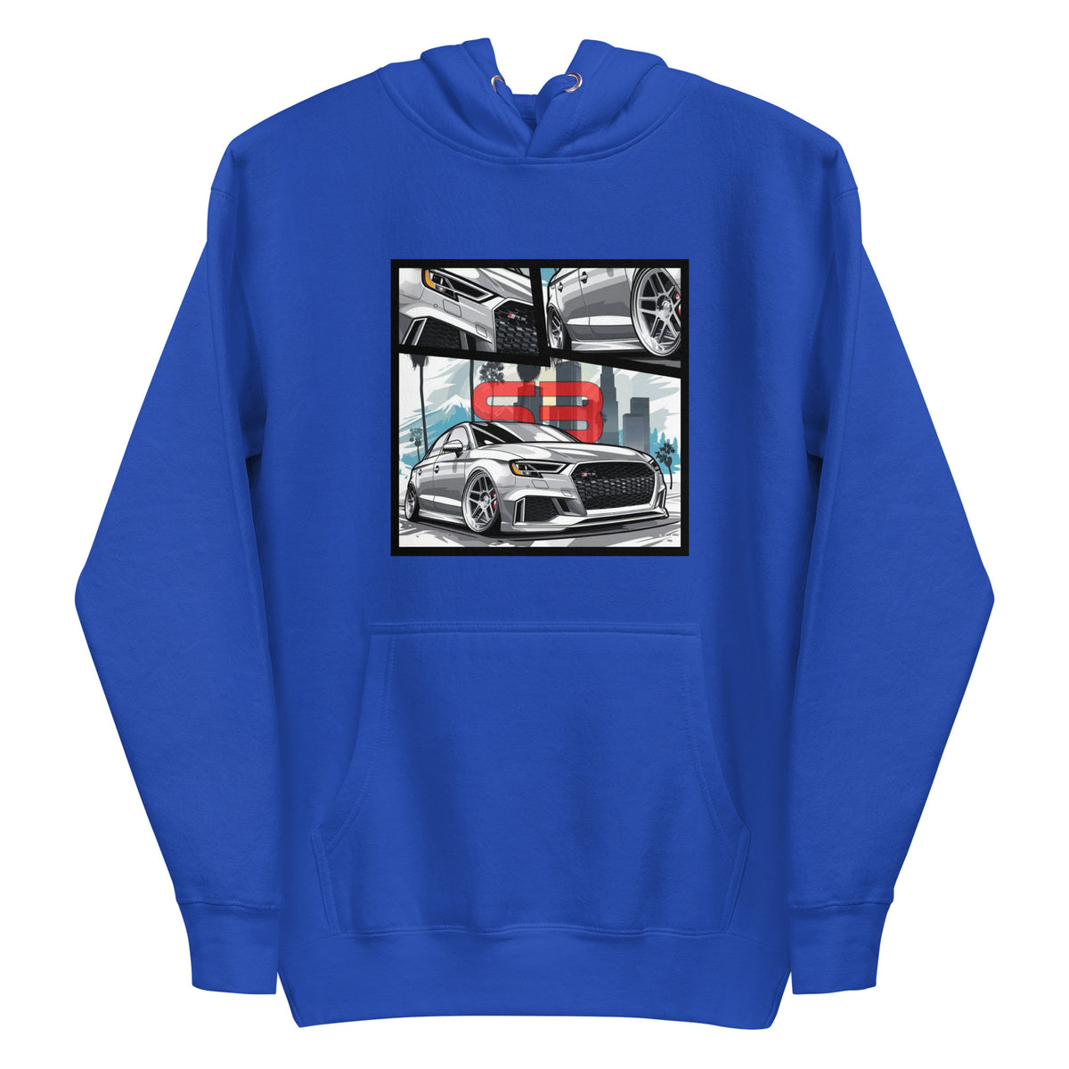 Organic Cotton Kids T-Shirt mockup in blue color