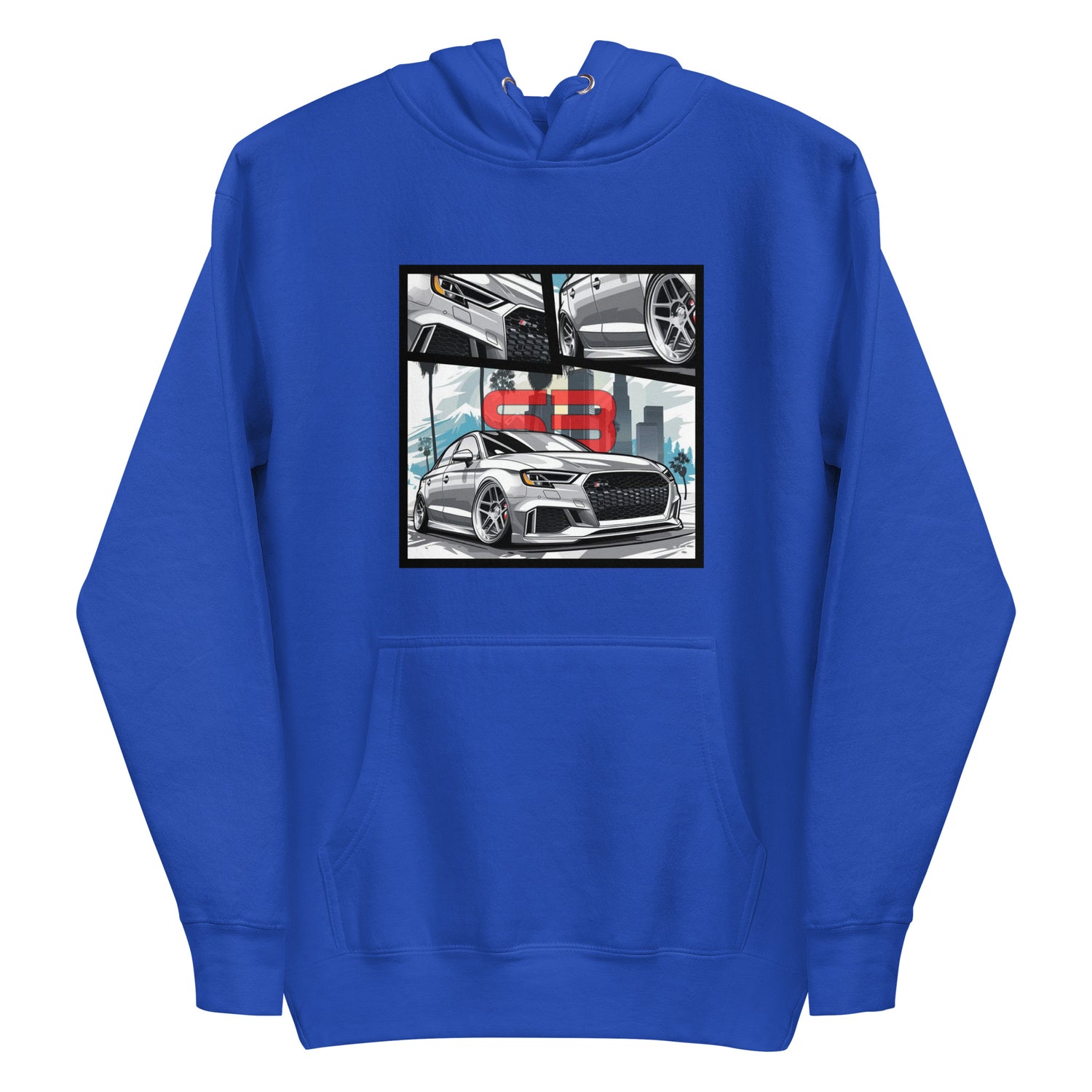 Organic Cotton Kids T-Shirt mockup in blue color