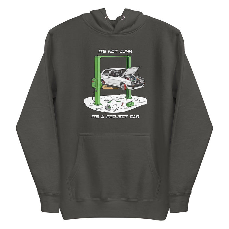 Dark grey Unisex Hoodie product mockup