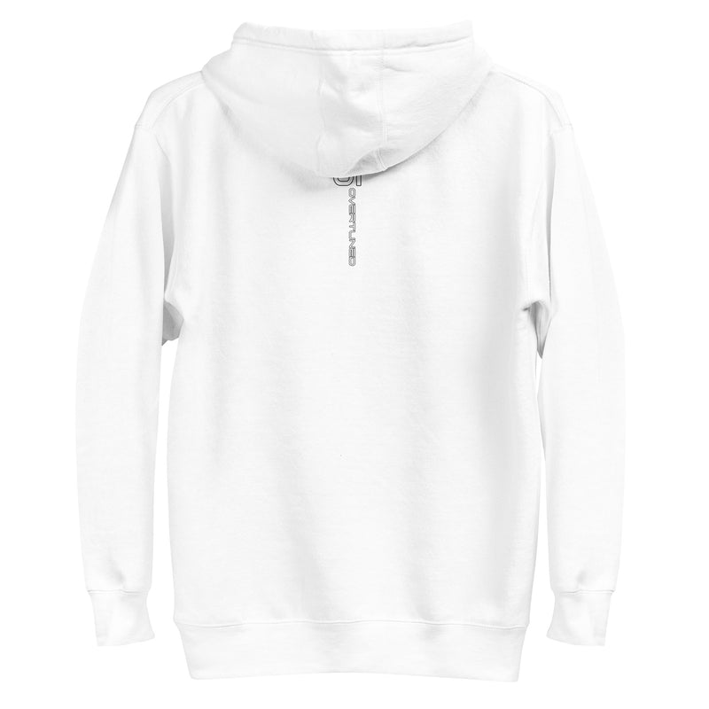 White graphic Unisex Hoodie product mockup