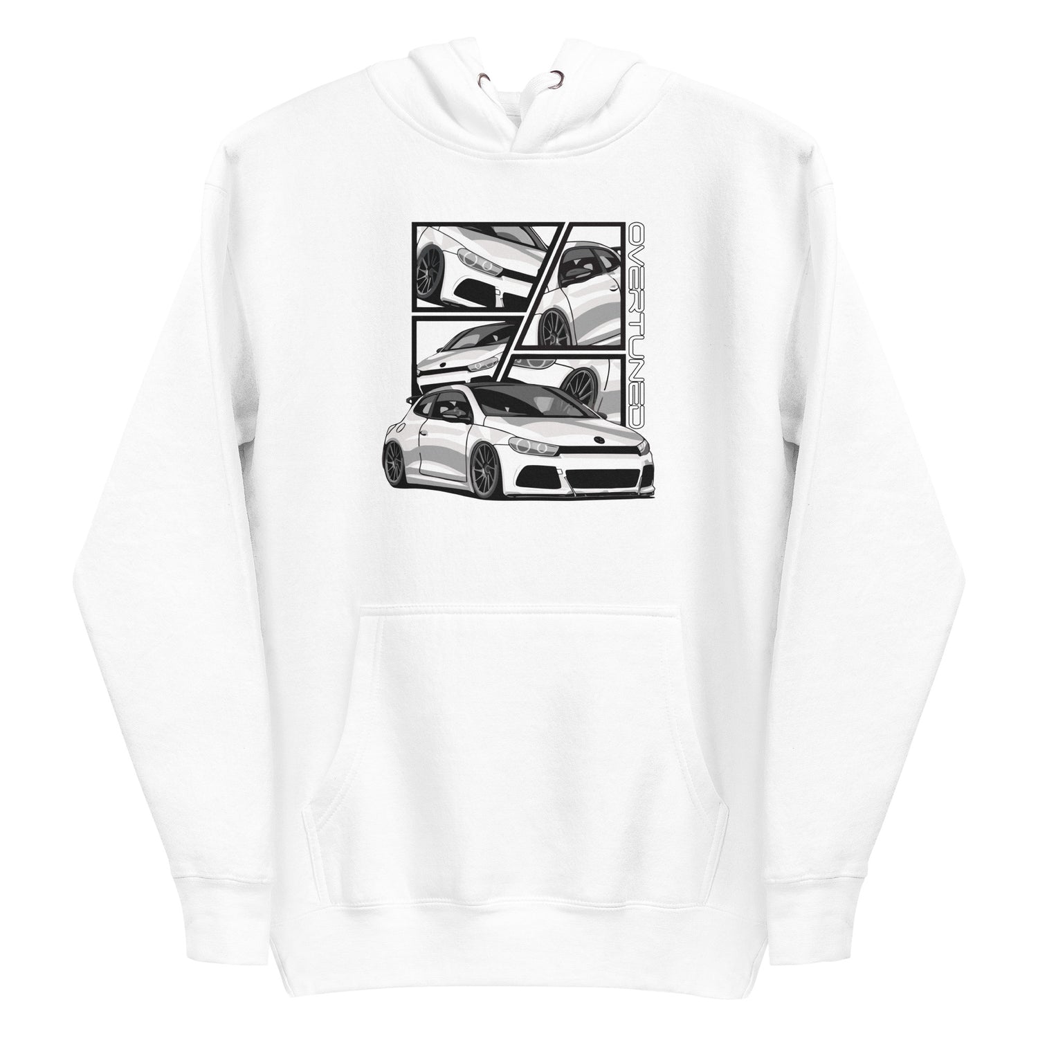 White Unisex Hoodie with print mockup