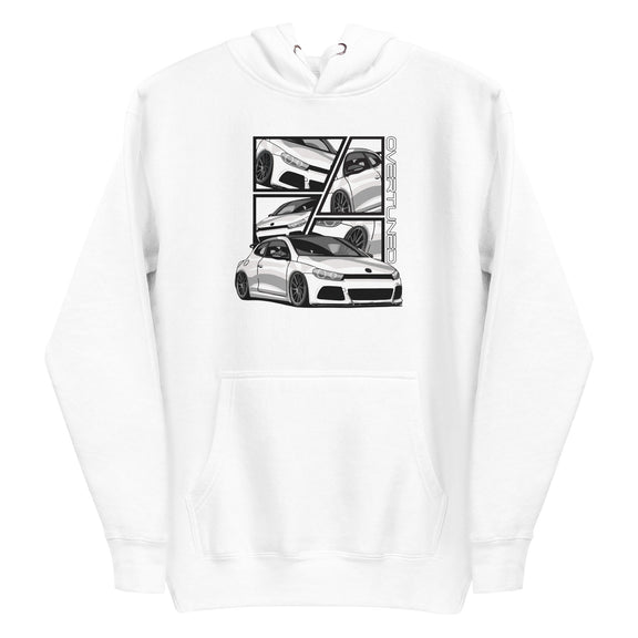 White Unisex Hoodie with print mockup