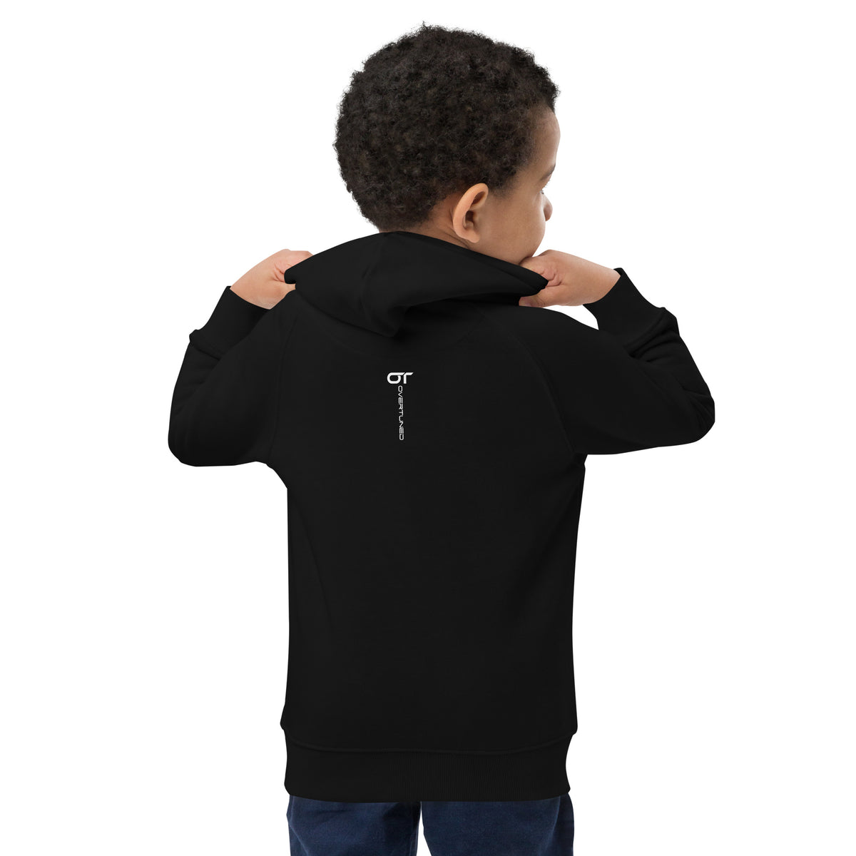 Kids Eco Hoodie back view – premium organic cotton hoodie