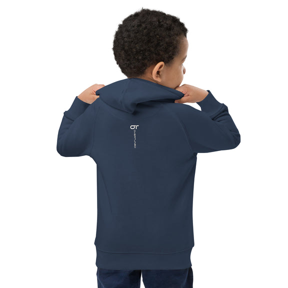Kids Eco Hoodie back view – premium organic cotton hoodie