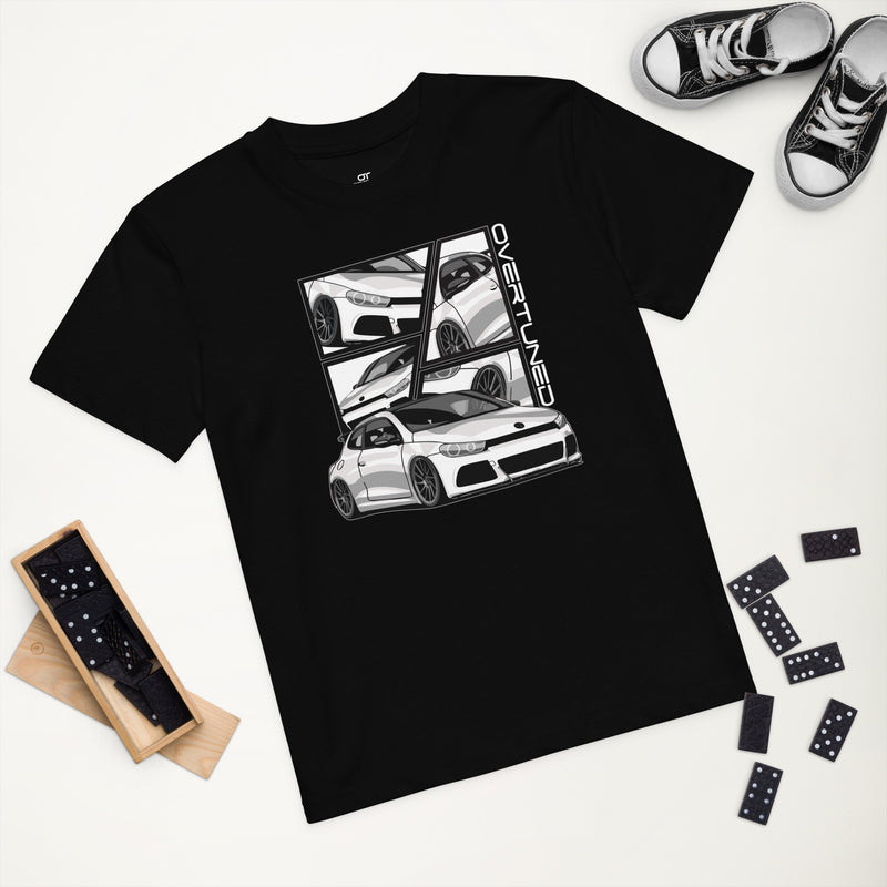 Organic Cotton Kids T-Shirt featuring a graphic design from Overtuned Buddies Scirocco collection.