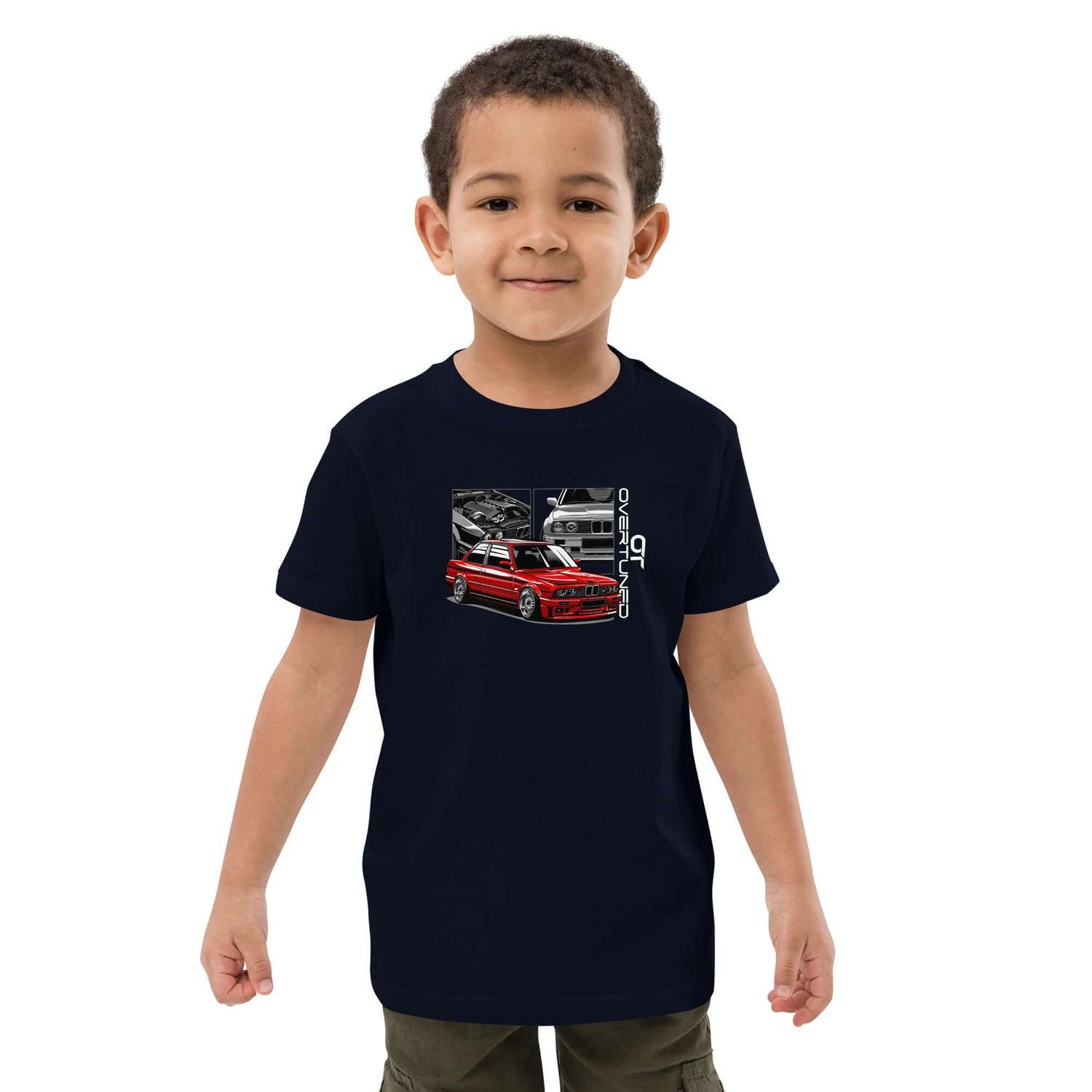 Organic Cotton Kids T-Shirt – Overtuned Buddies E30 Front View