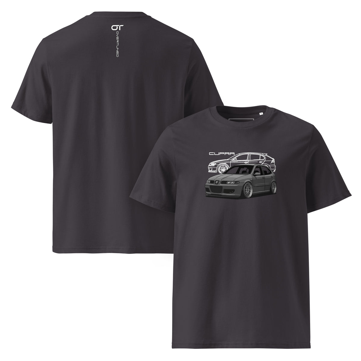 Dark grey Cupra Leon Organic Cotton T-Shirt product mockup